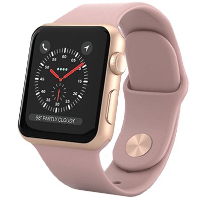 ساعت هوشمند اپل سری 3 مدل 42mm Gold Aluminum Case with Pink Sand Sport Band-MQL22LL/A