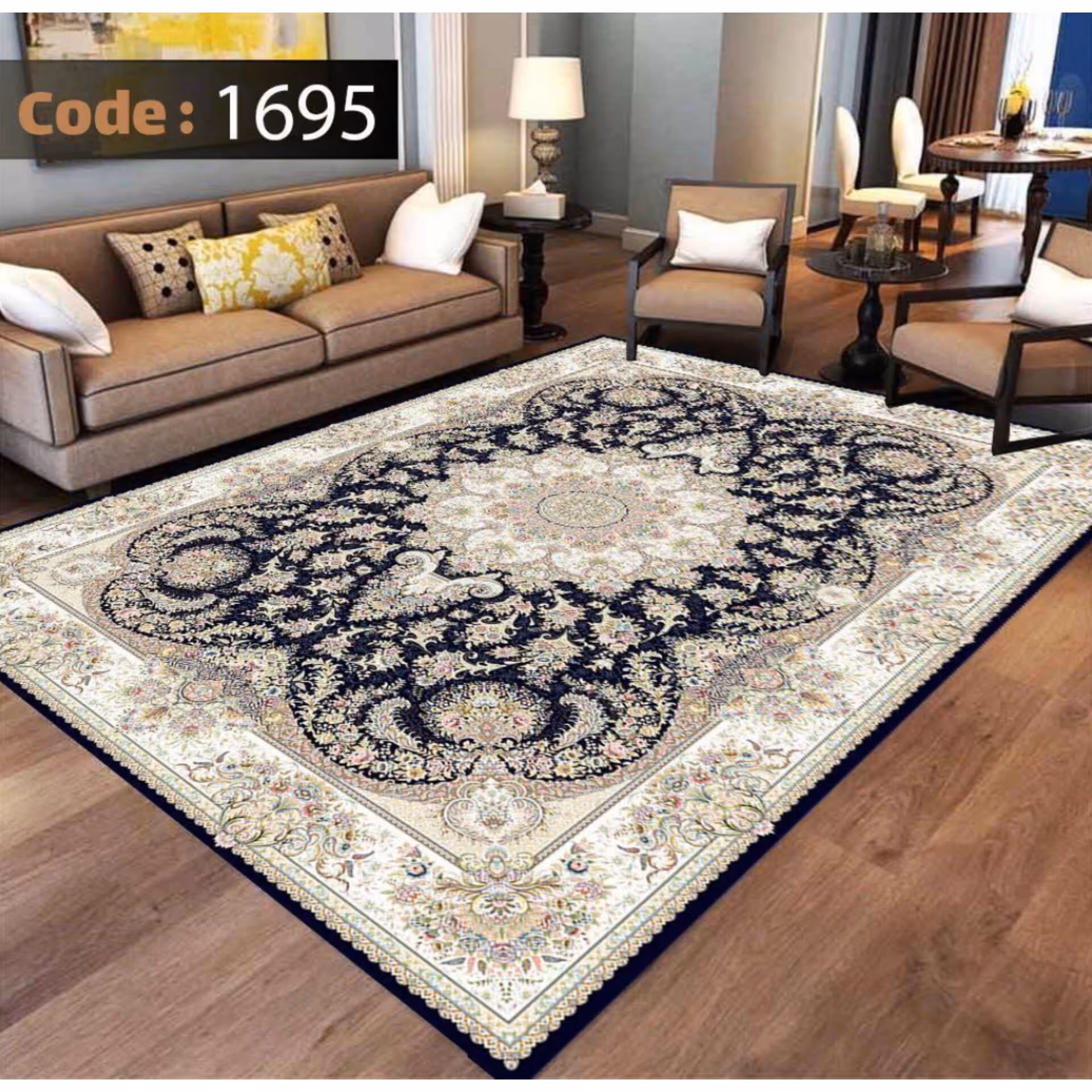 روفرشی مخمل کشدار4متری کد1695
