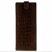 کیف دسته چک  چرم طبیعی کروکو z3 رنگ قهوه ای
