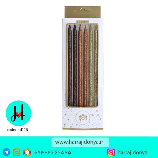 شمع مدادی اکلیلی 6 عددی