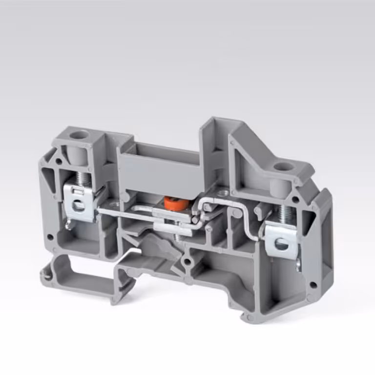 ترمینال ریلی سری پیچی قطع شونده سایز 6 مدل RSTT6 شرکت رعد