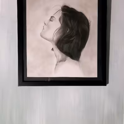 تابلو نقاشی چهره سیاه قلم