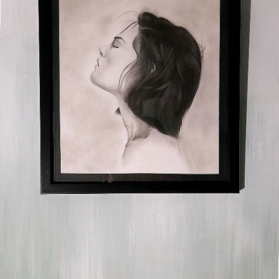 تابلو نقاشی چهره سیاه قلم