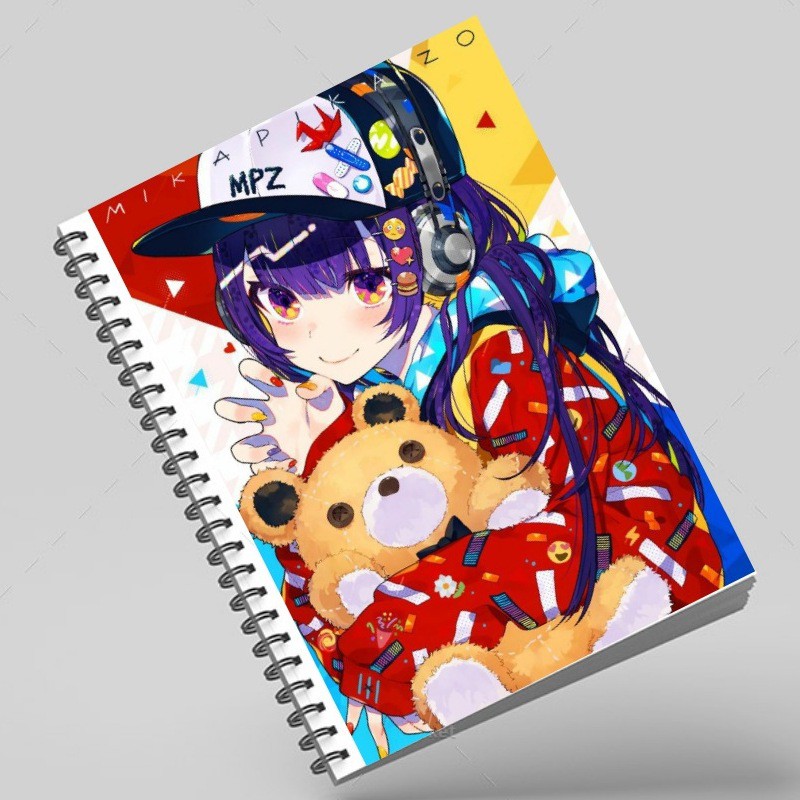 دفتر سیمی طرح purple girl 01