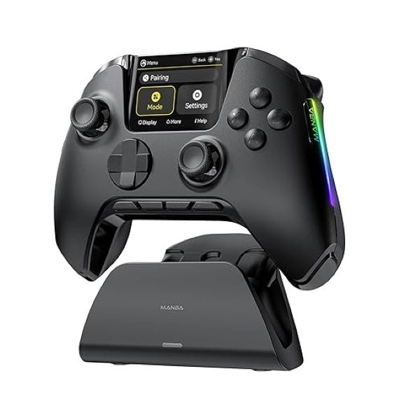 خرید دسته بازی Manba One Interactive Screen Wireless Gaming Controller Black با بهترین قیمت
