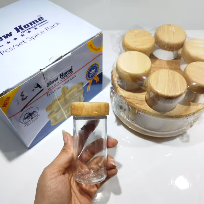 جاادویه چوبی 6 پارچه دارای صفحه گردان - ارسال رایگان