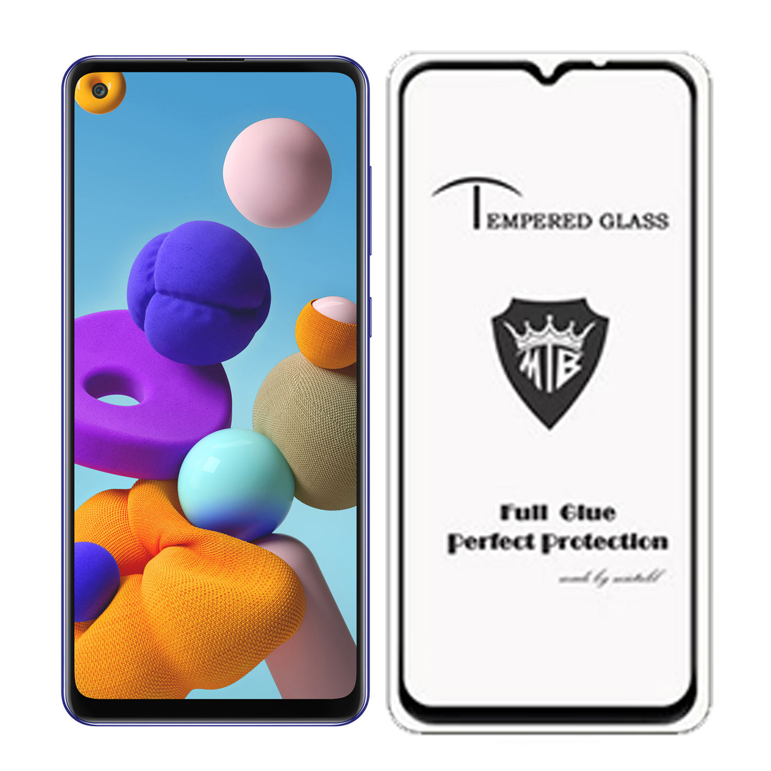 محافظ صفحه نمایش شیشه ای گوشی سامسونگ مدل A21s