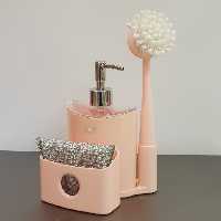 ست جا مایع بیضی لیمون کد 1919 به همراه اسکاچ رنگ صورتی