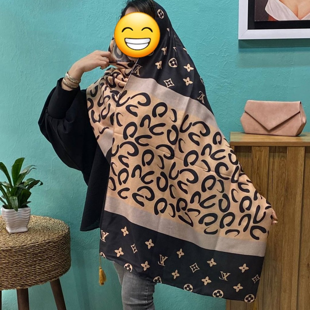 شال موهر منگوله دار دور دوخت 15