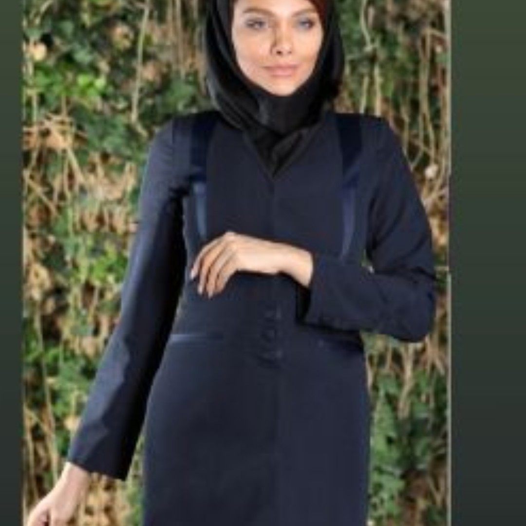 مانتو شلوار اداری رنگ سورمه ای