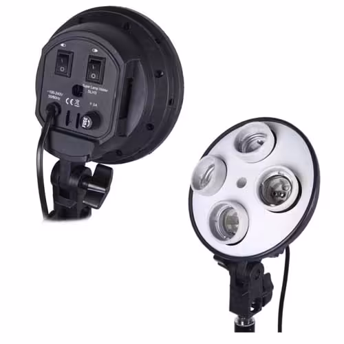 کیت دو شاخه نور ثابت 4 لامپ Continuous Lighting Kit 4 Lamps x2