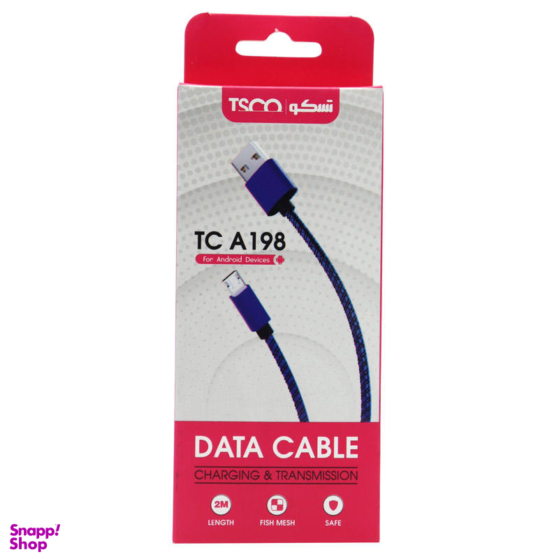 کابل تبدیل USB به Micro USB تسکو (Tsco) مدل Tca 198 به طول 2m