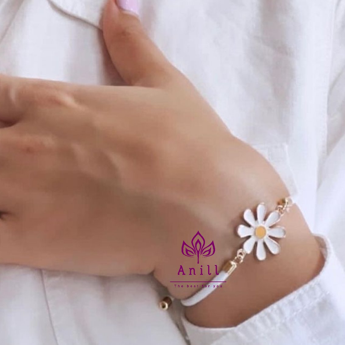 دستبند بابونه استیل‌ کد 504