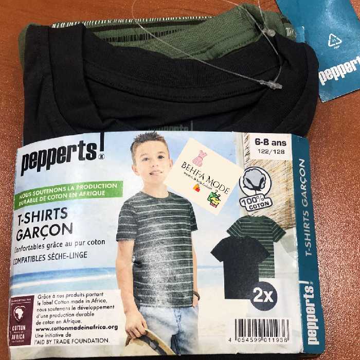 پک 2تایی  تی شرت نخی پسرانه پپرتز آلمان