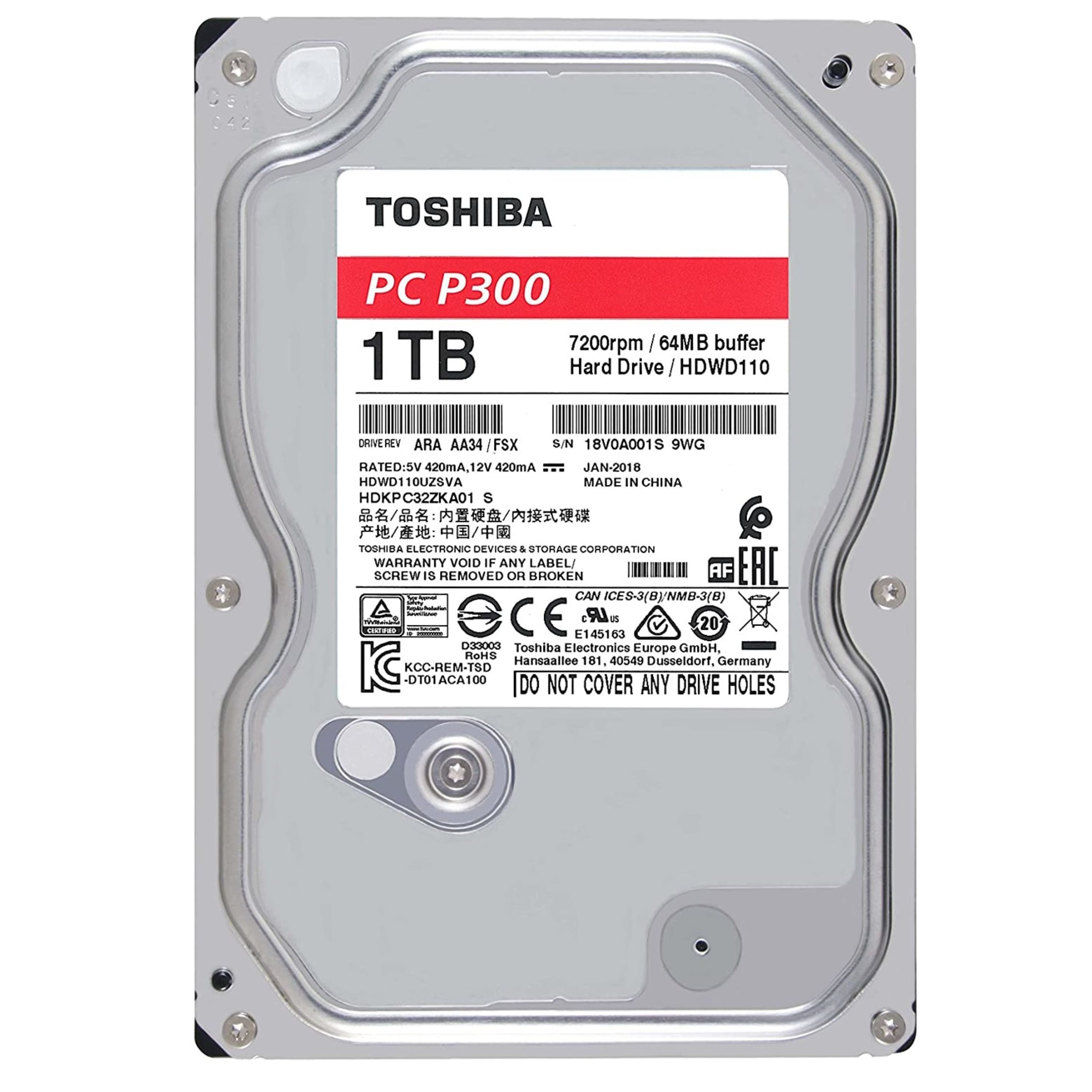 هارد اینترنال توشیبا 1 ترابایت مدل TOSHIBA-1 TB-P300