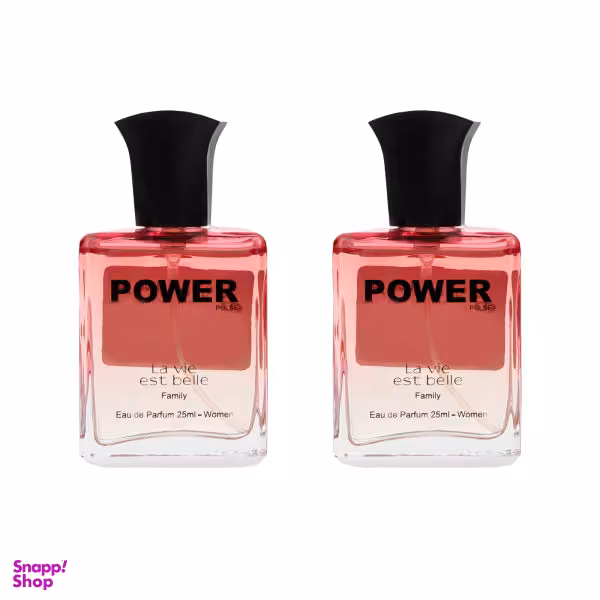 عطر جیبی زنانه پاور پالس مدل La vie est belle حجم 25 میلی لیتر مجموعه 2 عددی