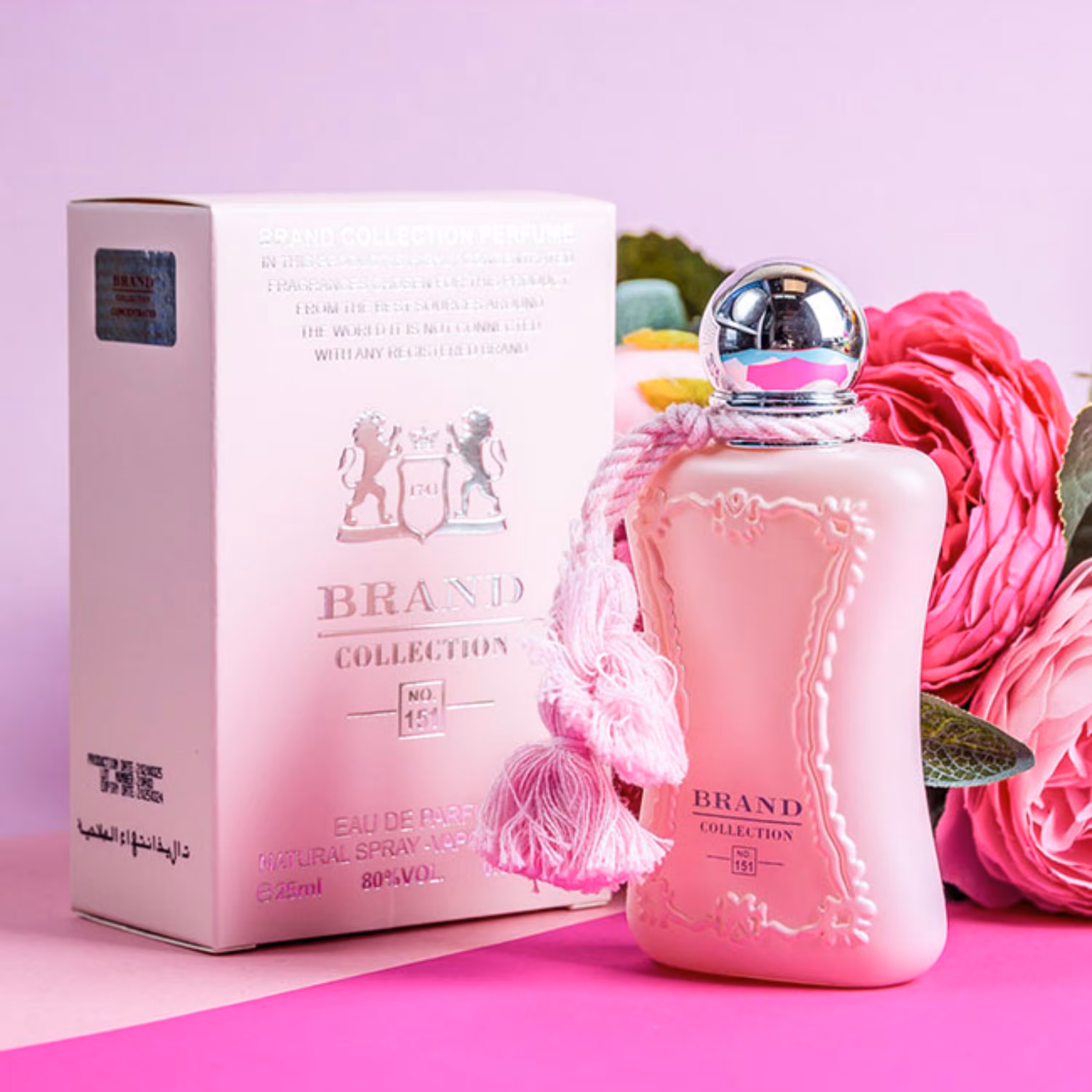 عطر ادکلن زنانه پرفیومز دو مارلی دلینا برند کالکشن کد 151 (Parfums de Marly Delina) حجم 25 میل