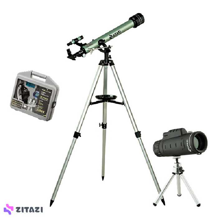 باندل برای کنجکاوی علمی نوجوانان: تلسکوپ، میکروسکوپ و دوربین تک چشمی