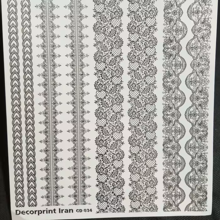  ترنسفر شمع و هفت سین و ظروف کاغذ ترانسفر A4 طلاکوب هایپر آذین - 034