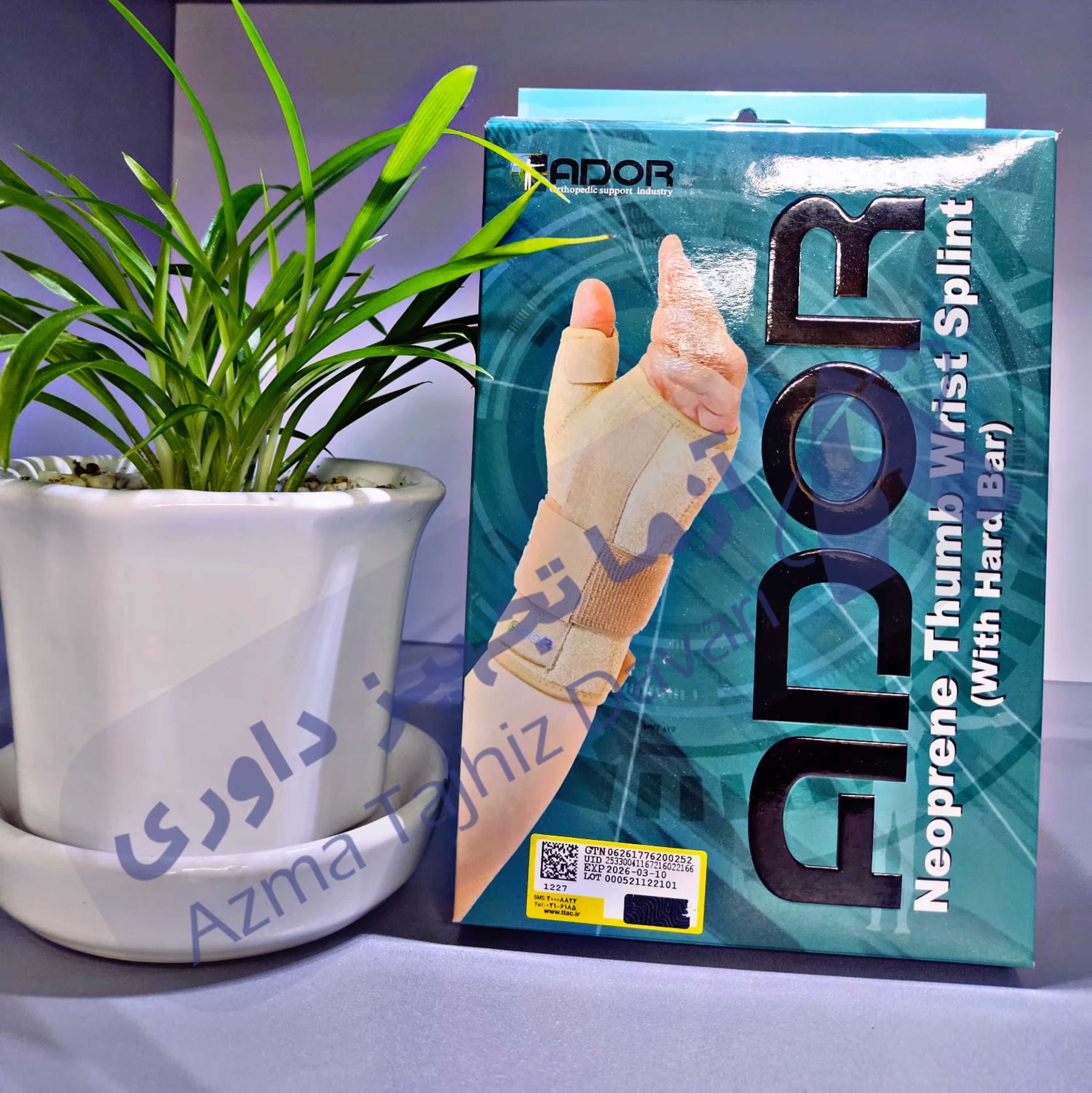 مچ شست بند 2طرفه نئوپرنی آدور 2ایکس لارج 2XL (دور مچ دست 21 سانت)