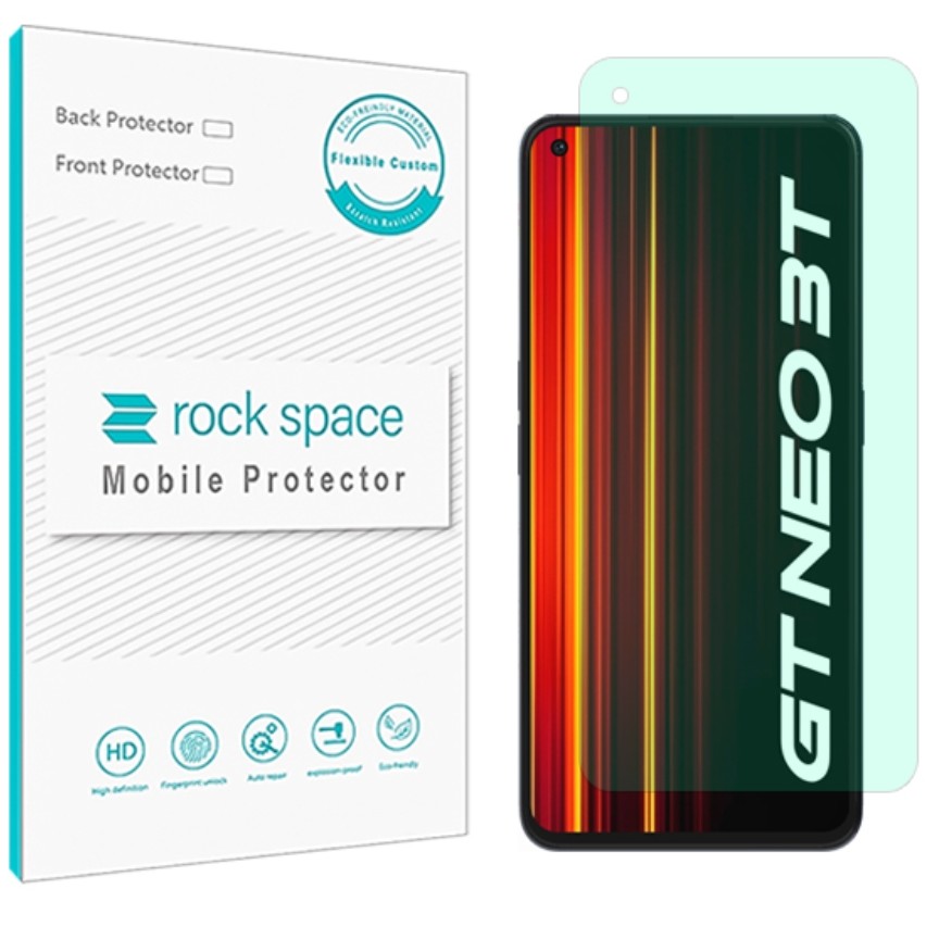 گلس   ریلمی GT Neo 3T  مدل نانو هیدروژل گرین لایت برند راک اسپیس   