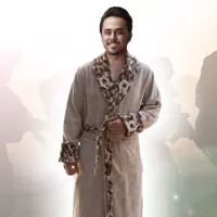 حوله تنپوش پودایران طرح ارتشی رنگ خاکی سایز ایکس لارج (135) 100درصد پنبه