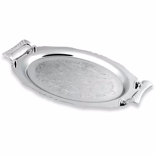 سینی گلدار بیضی مدل پرنس بدون پایه