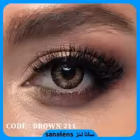 لنز چشم رینبو مدل Brown 211 عسلی تیره دورمشکی
