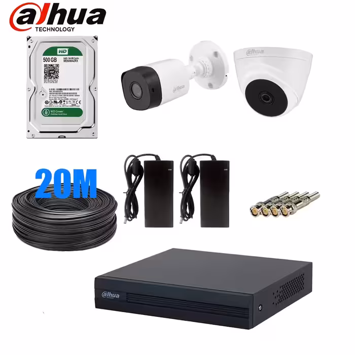 پکیج اقتصادی داهوا  2 دوربین و 2 کانال  (( فروش ویژه به مدت محدود ))