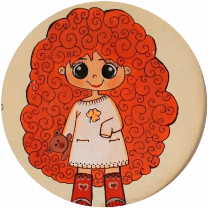 نقاشی دکوری دیواری زیبا طرح دختر