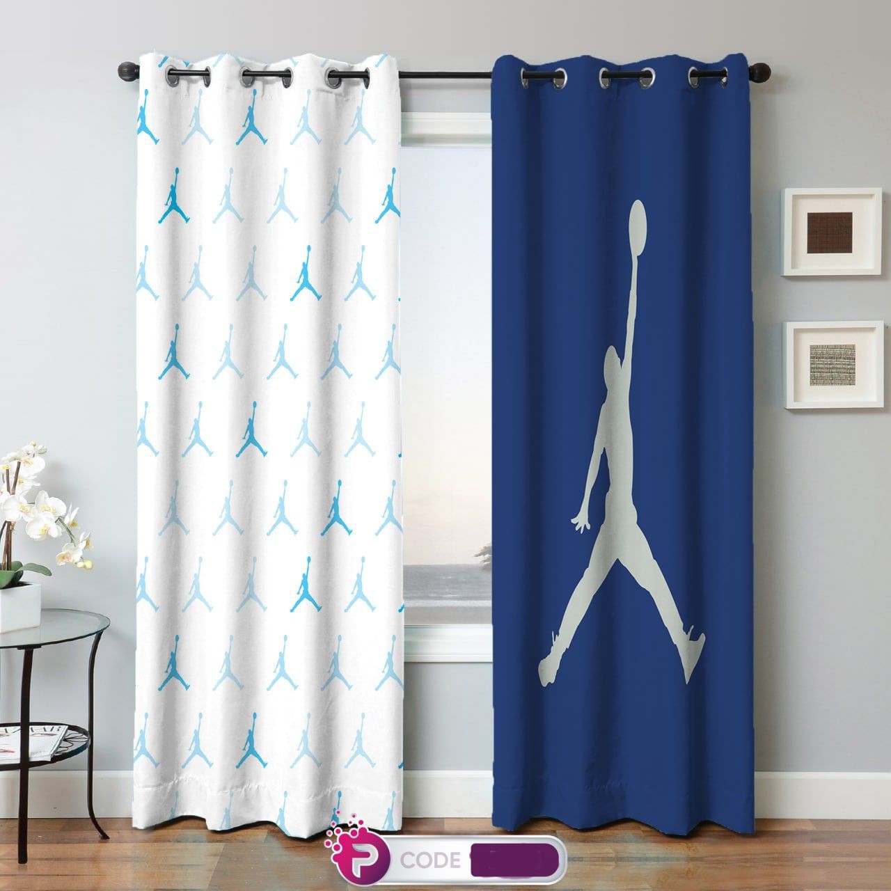 پرده چاپی  پانچ  طرح   ورزشی  کد 924