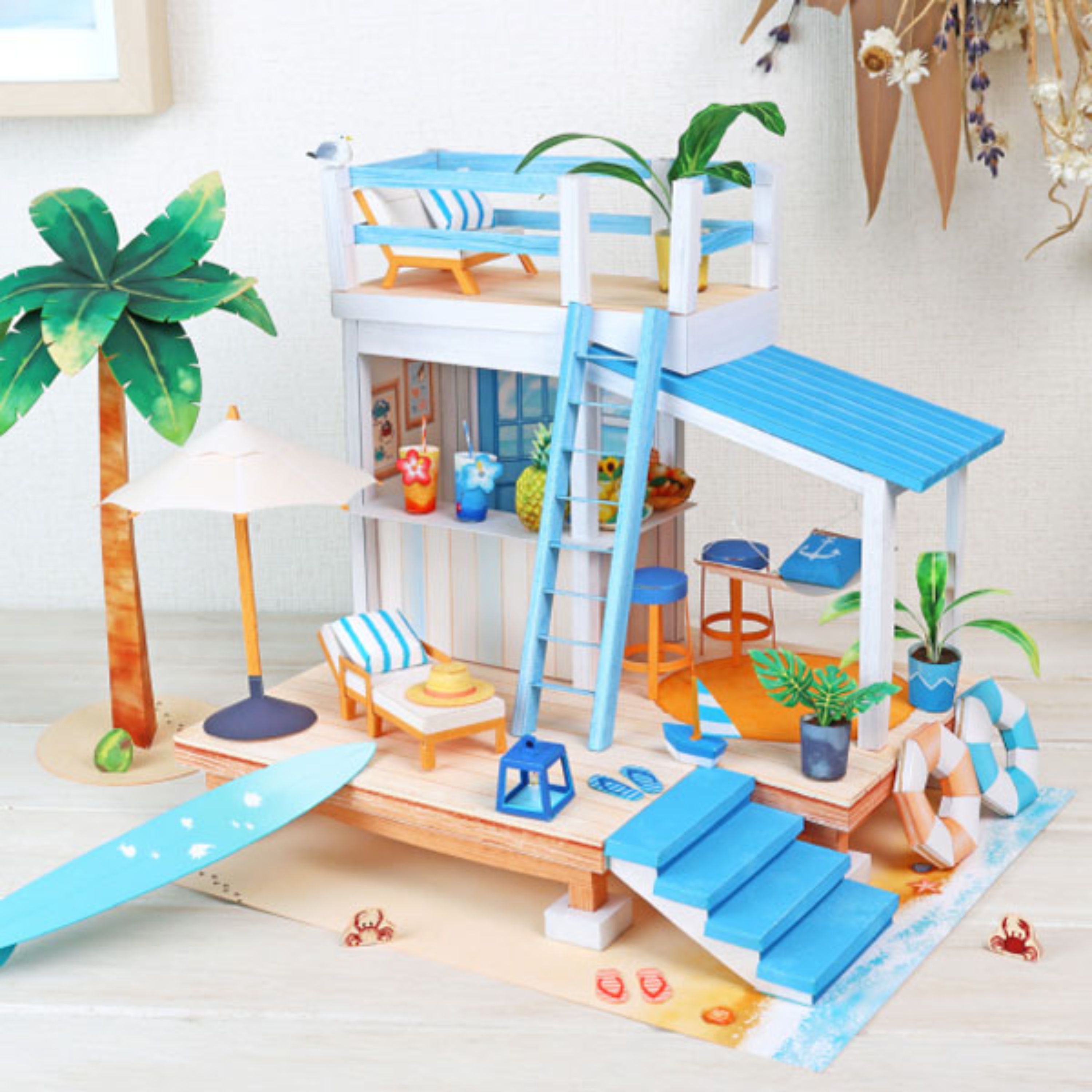 ماکت مینیاتوری مدل کاردستی ساختنی طرح ویلا ساحلی