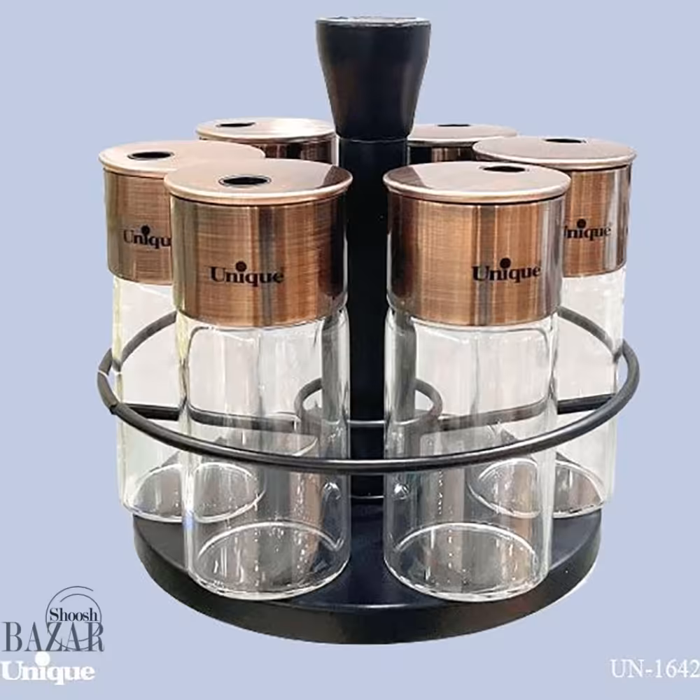 سرویس جا ادویه 7 پارچه گردان یونیک کد 1642