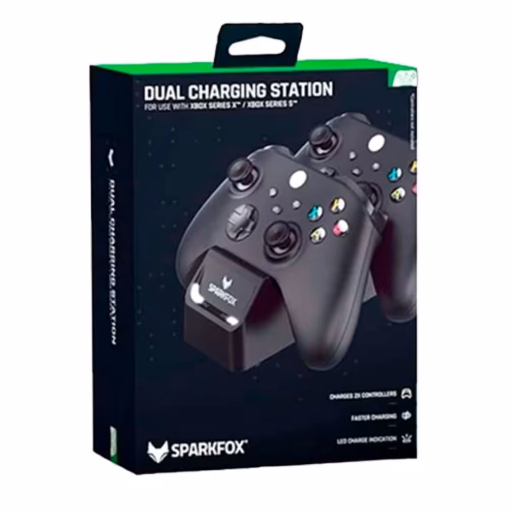 خرید پایه شارژ دوگانه SparkFox Dual Controller Charge Station for XBOX Series X-S Black با بهترین قیمت