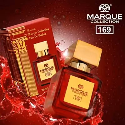 عطر زنانه برند MARQUE باکارات رژ شماره 169 سایز 25 میل