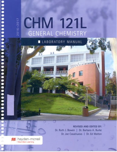  دانلود کتاب Chm121L General Chemistry Laboratory Manual, 2012 - دانلود کتاب های دانشگاهی