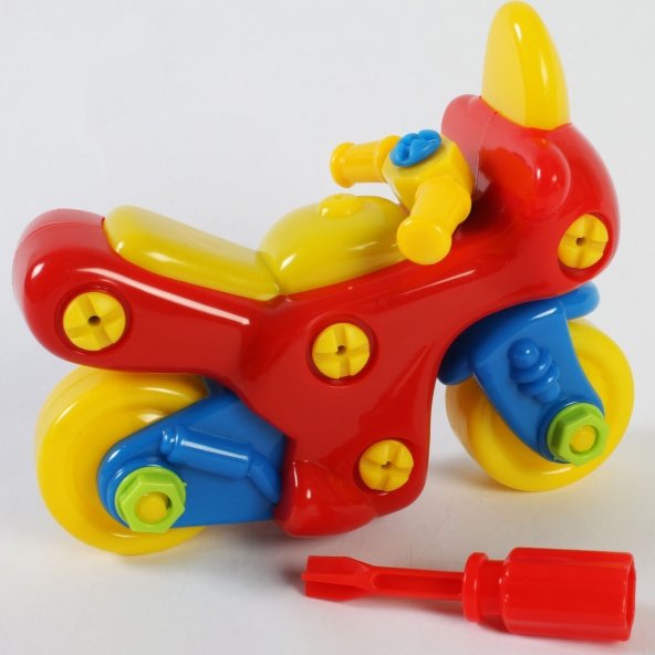 اسباب بازی ساختنی کوکی موتور توردار پسرانه کوچک