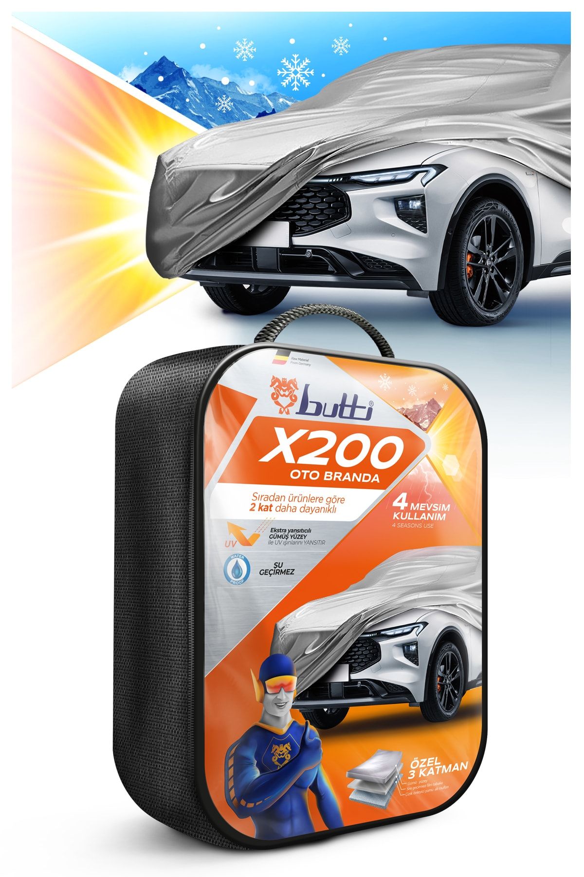 چادر خودرو AUDI A5 COUPE 2009 و سازگار X200 CAR TARPAULIN MIFLON TARNADA COVER Wagell