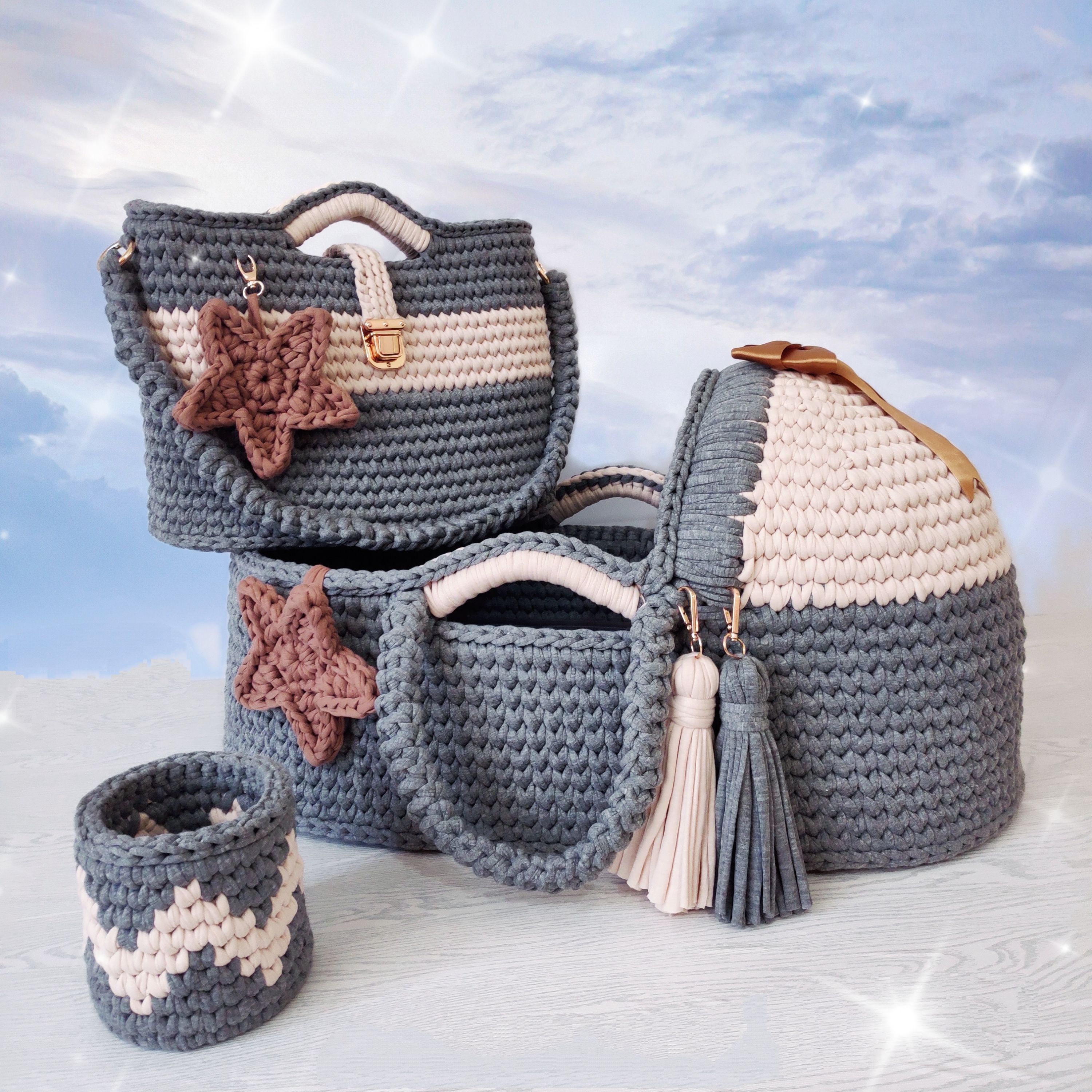 ست کریر تریکو و کیف وسایل کودک ( کد 10437 )