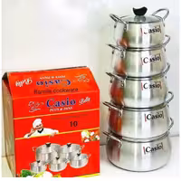 سرویس قابلمه روحی 10پارچه درب پیرکس مارک کاسیو