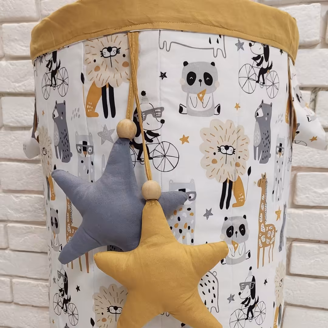 باکس اسباب بازی پارچه ای کتان نخ بهترین گزینه برای جمع آوری  و مرتب کردن اتاق کودکان