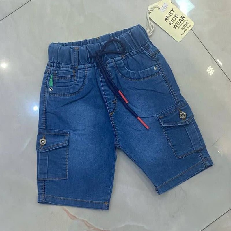 شلوارک جین اسپرت آبی با کیفیت