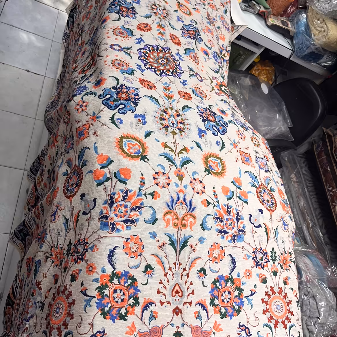 روفرشی مخمل شانل ترک سایز 150 در 200 درجه یک بدون کش 