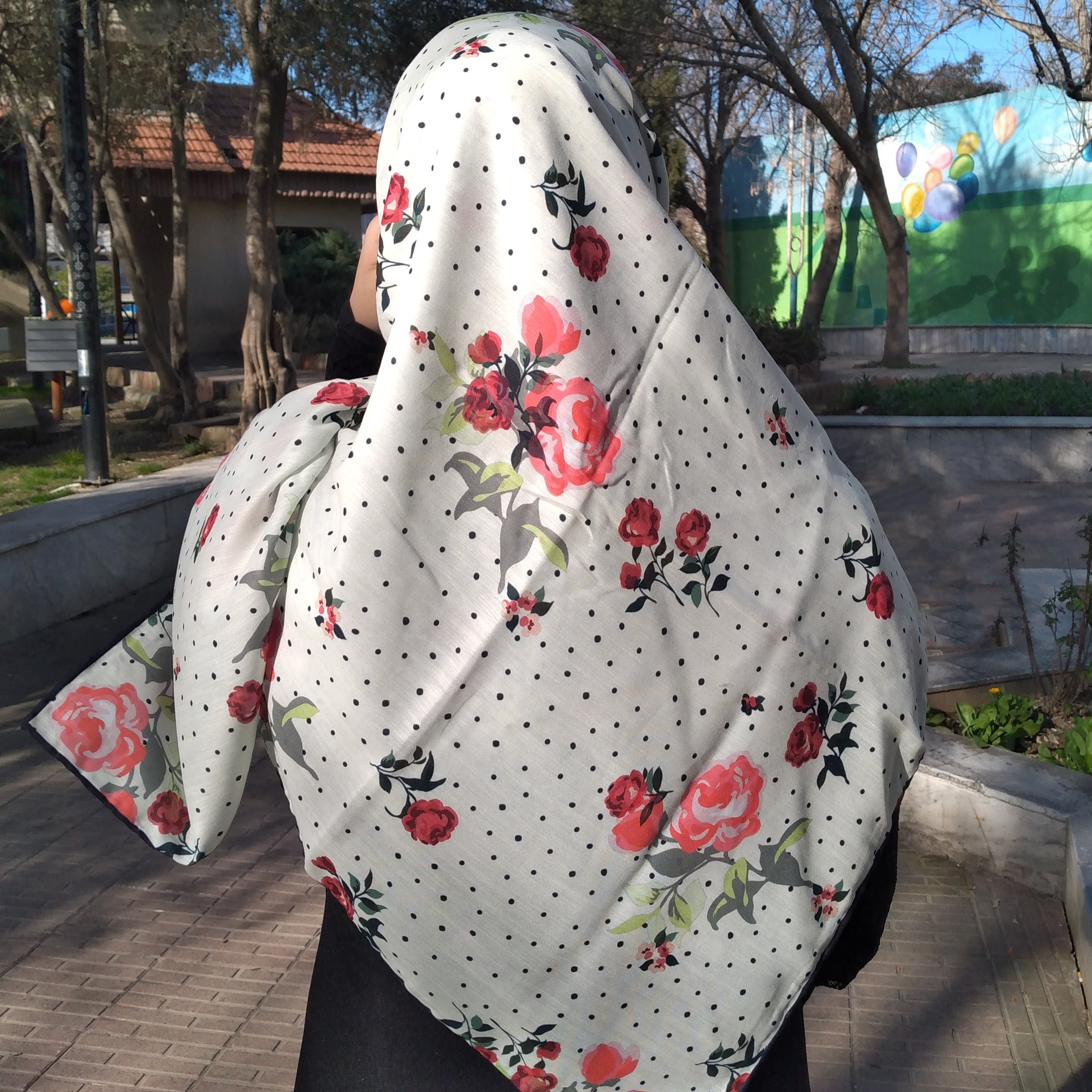روسری خالخالی گلگلی ارسال رایگان