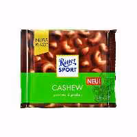 شکلات با بادام هندی نمکی 100 گرم ریتر اسپرت - ritter sport