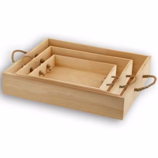سینی چوبی سه تکه مدل REYNARD کد WST 3P-3061