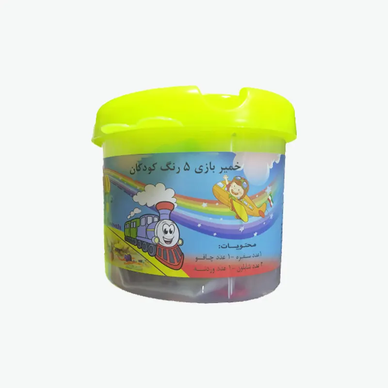 خمیر بازی سطلی 5 رنگ نوآوران