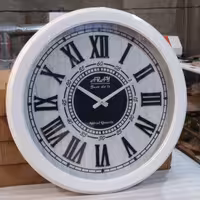 ساعت دیواری چوبی سفید سایز 60