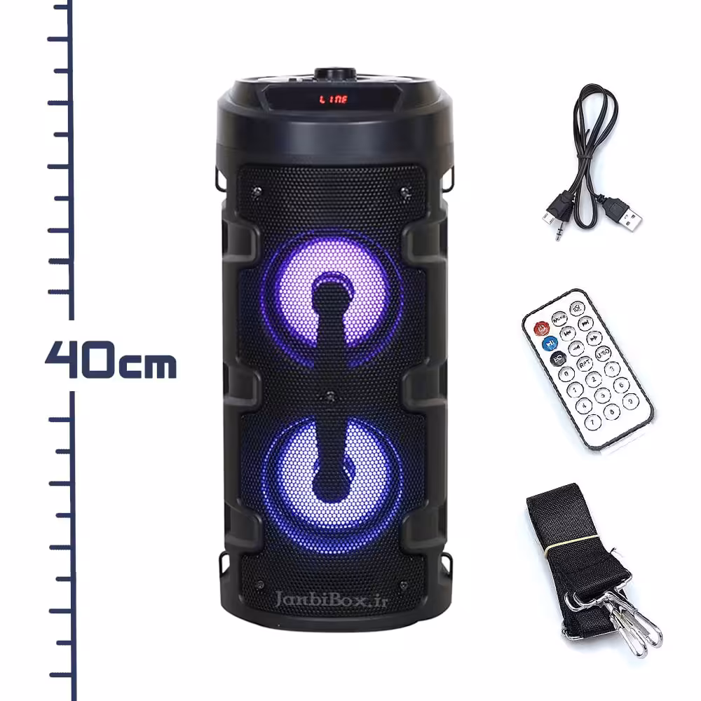 اسپیکر بلوتوثی ZQS 4210 پخش کننده صدا دوبانده همراه کنترل و رقص  نور جانبی باکس