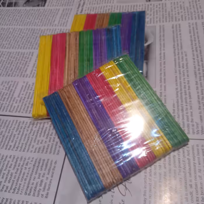 لوازم کاردستی هنری چوب بستنی رنگی (بهترین انتخاب من)